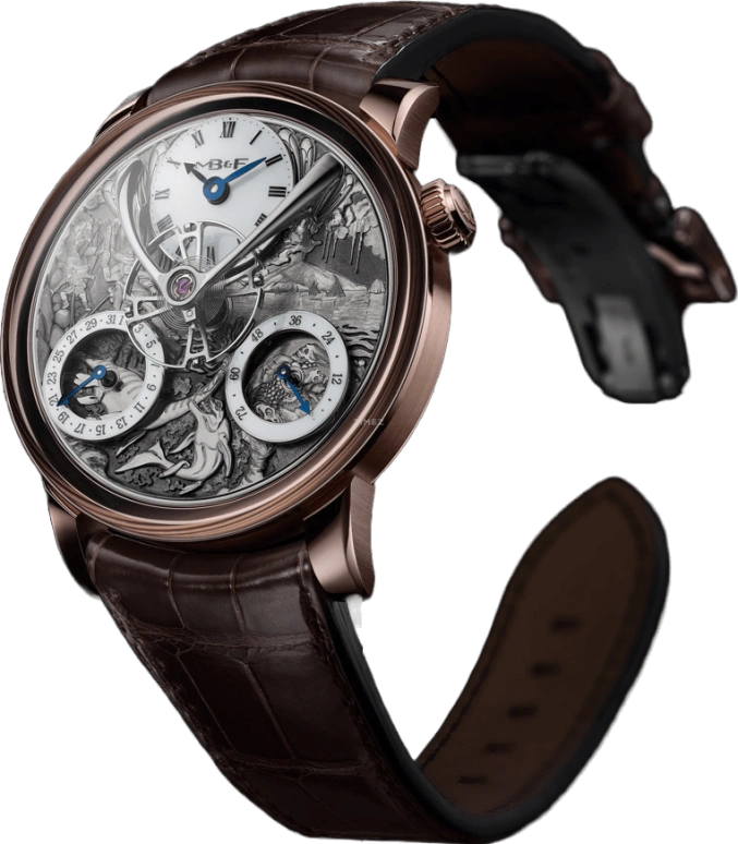 MB&F,Legacy Machines 44mm,44mm,Red Gold,White,Handwound,45hours,In-house Caliber,04,04.RL.W6