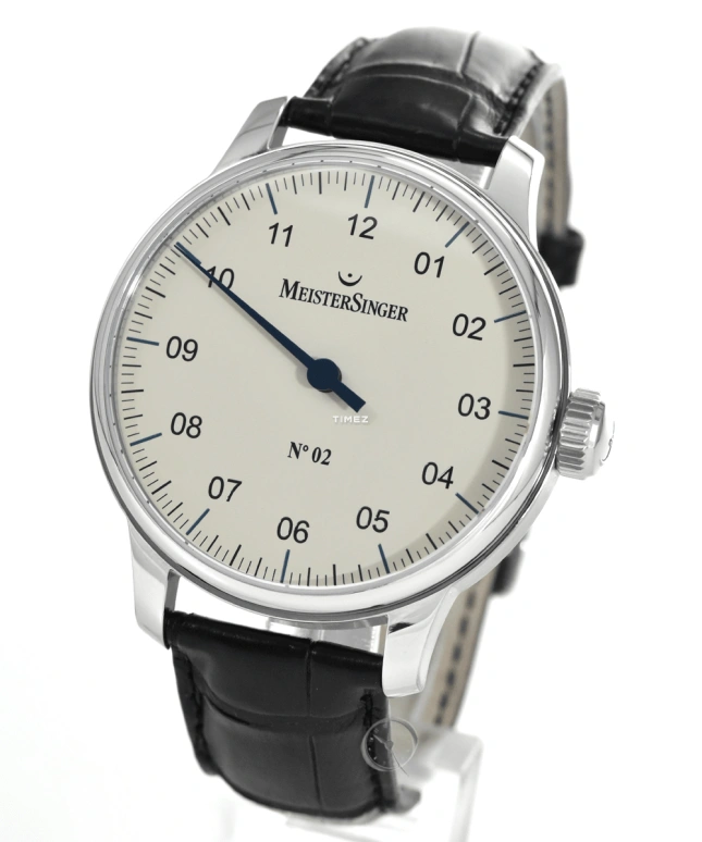 MeisterSinger,Single-Hand Watches 43mm,43mm,Stainless Steel,Beige,Handwound,46hours,Sapphire,AM6603