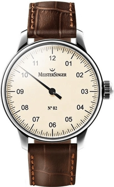 MeisterSinger,Single-Hand Watches 43mm,43mm,Stainless Steel,Beige,Handwound,46hours,Sapphire,AM6603