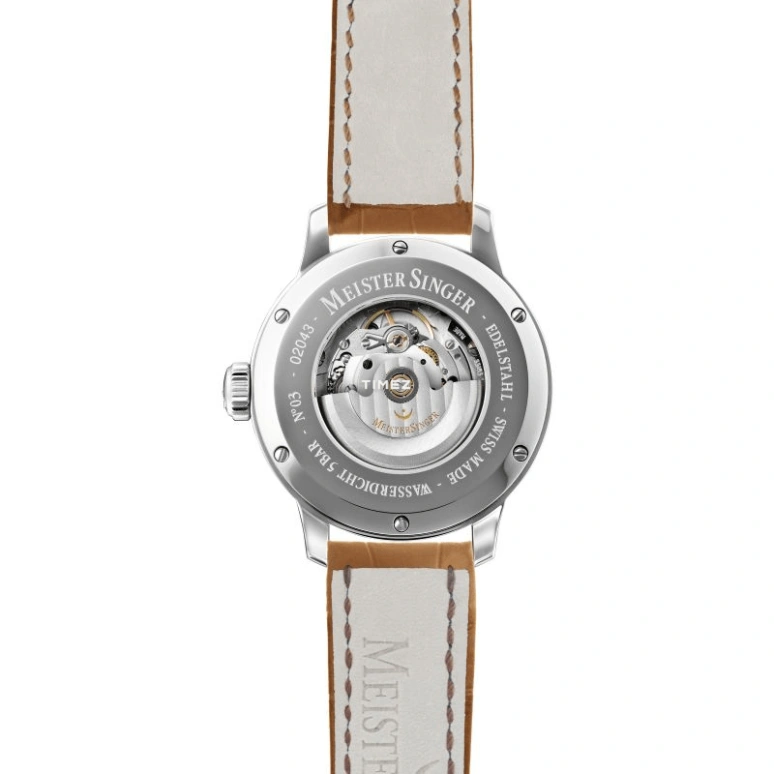 MeisterSinger,Single-Hand Watches 43mm,43mm,Stainless Steel,Beige,Automatic,38hours,Sapphire,AM903