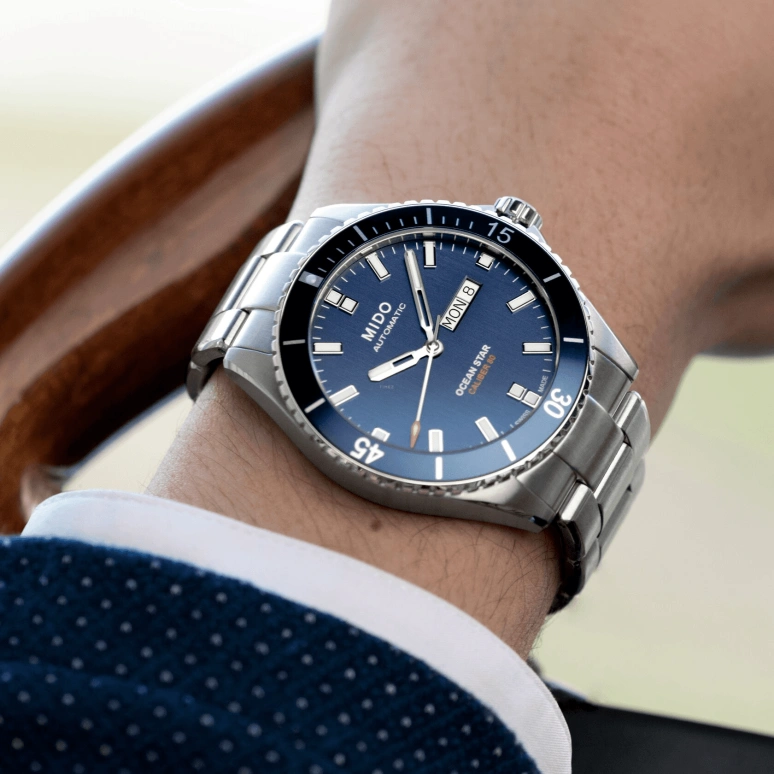 Mido,Ocean Star 42.50mm,42.50mm,Stainless Steel,Blue,Automatic,Date,Day,M026,M026.430.11.041.00