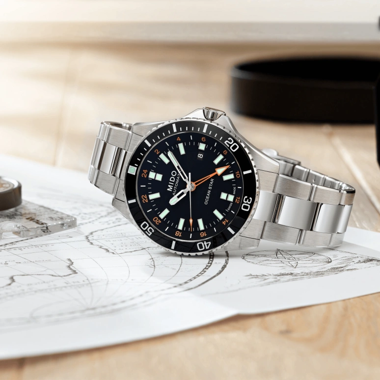 Mido,Ocean Star 44mm,44mm,Ceramic,Stainless Steel,Black,Automatic,Chronograph,Date,M026,M026.629.11.051.01