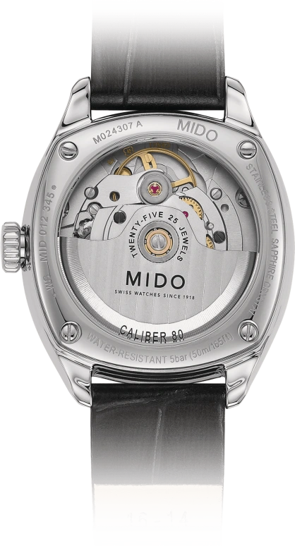 Mido,Belluna 33mm,33mm,Stainless Steel,Blue,Automatic,80hours,In-house Caliber,M024,M024.307.16.046.00