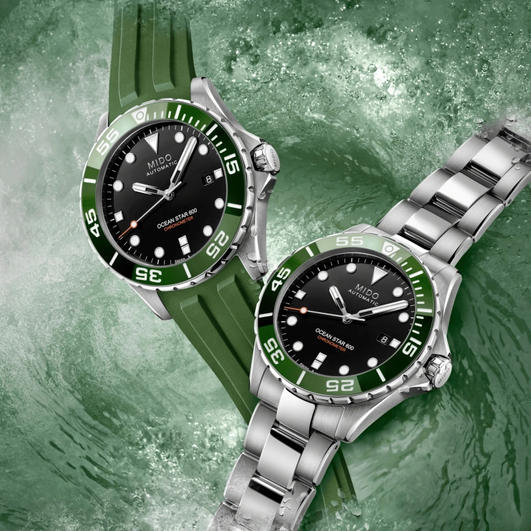 Mido,Ocean Star 43.50mm,43.50mm,Stainless Steel,Black,Automatic,Day,80hours,M026,M026.608.11.051.01