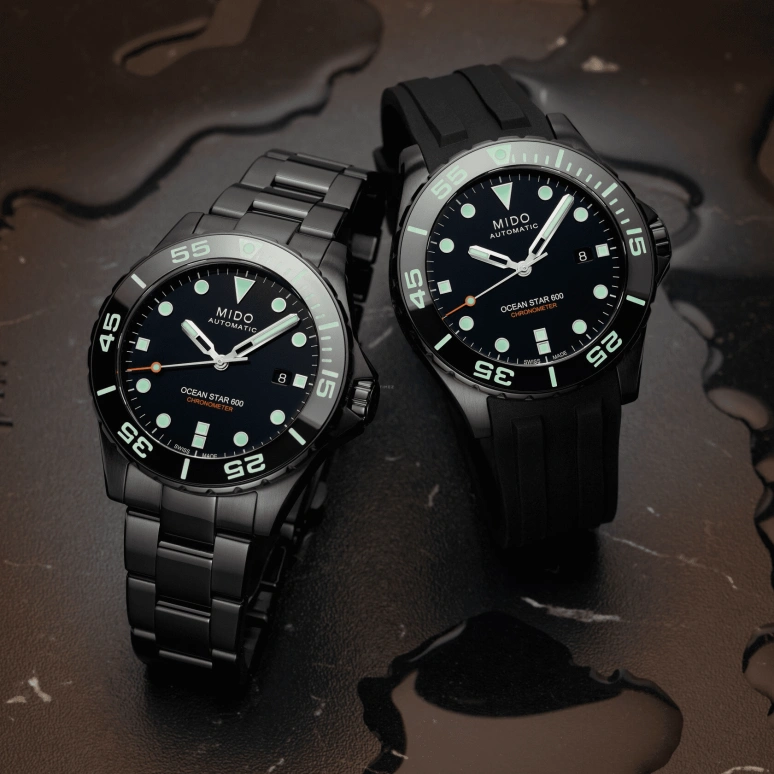 Mido,Ocean Star 43.50mm,43.50mm,Stainless Steel,Black,Automatic,80hours,In-house Caliber,M026,M026.608.33.051.00