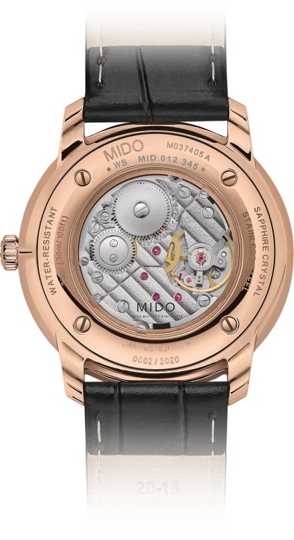 Mido,Baroncelli 39mm,39mm,Stainless Steel,Black,In-house Caliber,Sapphire,Crystal Glass,M037,M037.405.36.050.00
