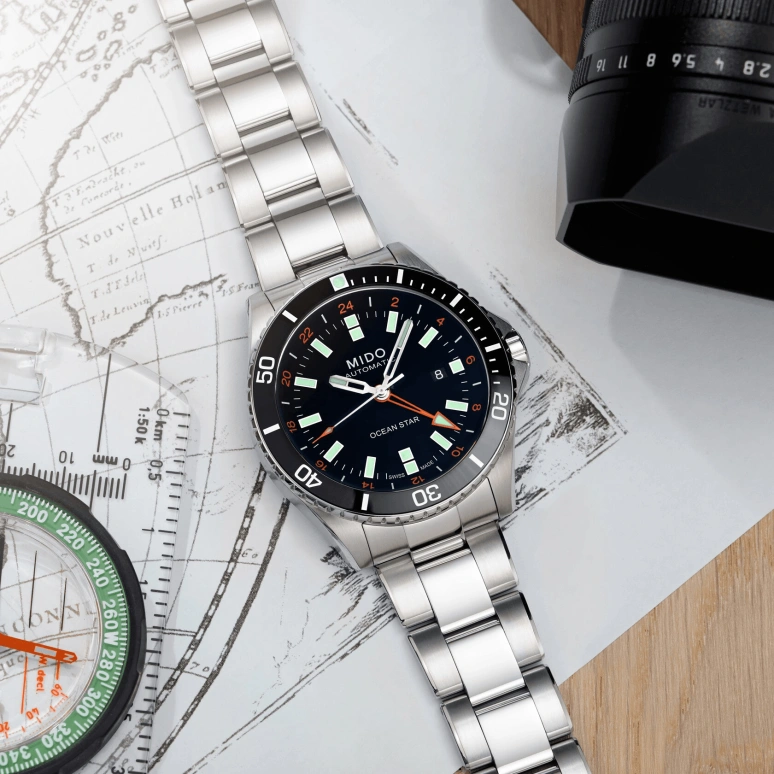 Mido,Ocean Star 44mm,44mm,Ceramic,Stainless Steel,Black,Automatic,Chronograph,Date,M026,M026.629.11.051.01