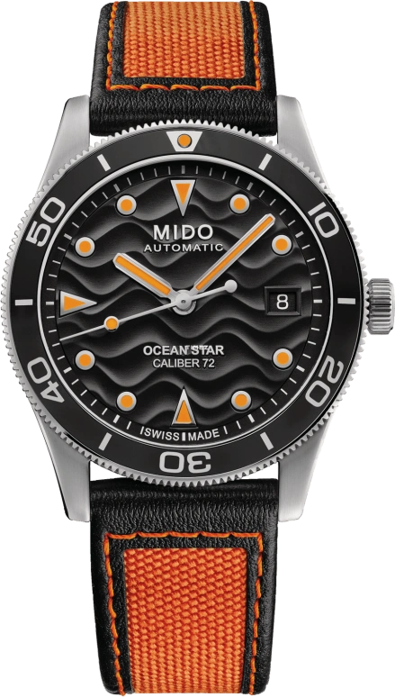 Mido,Ocean Star 39mm,39mm,Stainless Steel,Black,Automatic,Day,72hours,M026,M026.907.17.051.00