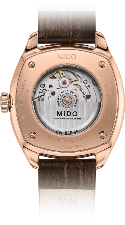 Mido,Belluna 41mm,41mm,Stainless Steel,Rose Gold,Coal Gray,Automatic,80hours,In-house Caliber,M024,M024.507.36.061.00