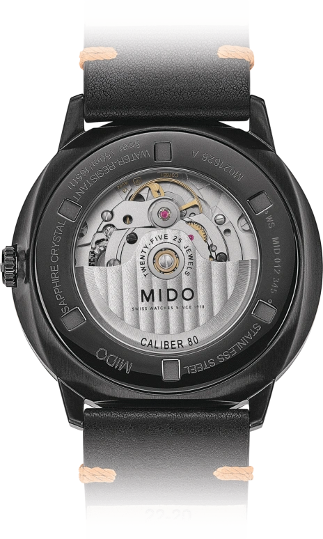 Mido,Commander 42mm,42mm,Stainless Steel,Black,Automatic,Date,Big Date,M021,M021.626.36.051.01