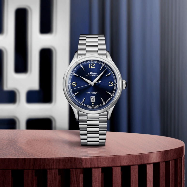 Mido,Multifort 40mm,40mm,Stainless Steel,Blue,Automatic,Day,Sapphire,M040,M040.407.11.047.00