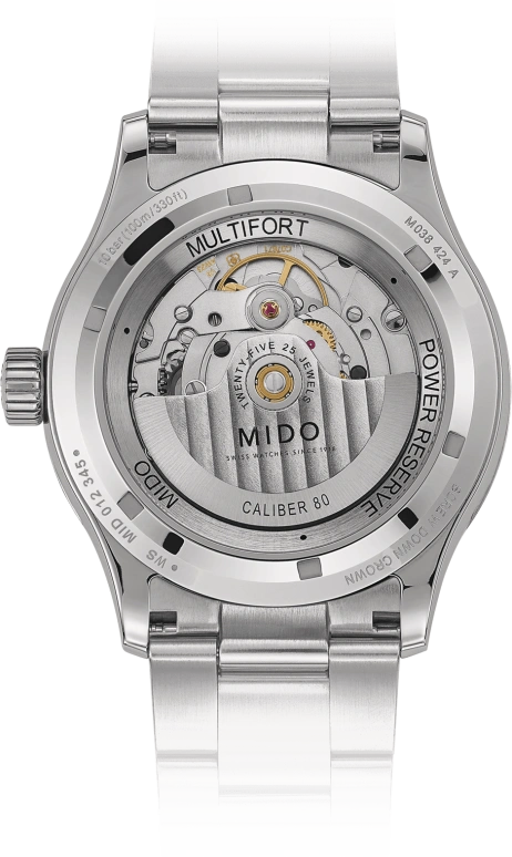 Mido,Multifort 42mm,42mm,Stainless Steel,Blue,Automatic,Date,Power Reserve Indicator,M038,M038.424.11.041.00
