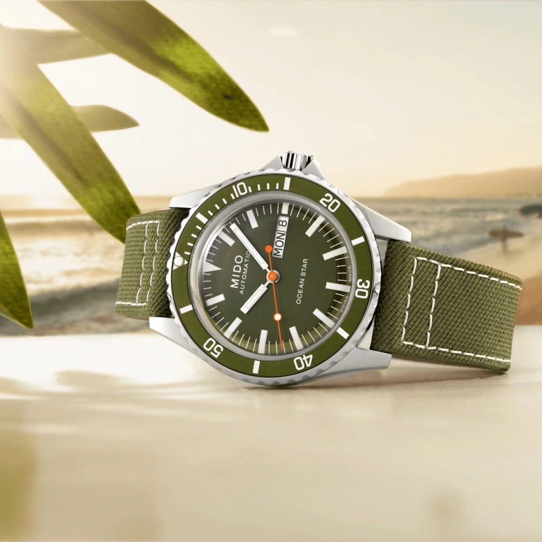 Mido,Ocean Star 40.50mm,40.50mm,Stainless Steel,Green,Automatic,Date,Day,M026,M026.830.18.091.00