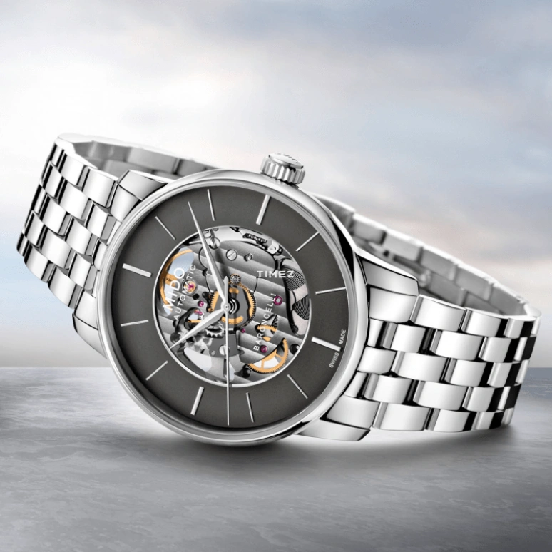 Mido,Baroncelli 39mm,39mm,Stainless Steel,Smoky Coal,Coal Gray,Grey,Automatic,80hours,In-house Caliber,M037,M037.436.11.061.00