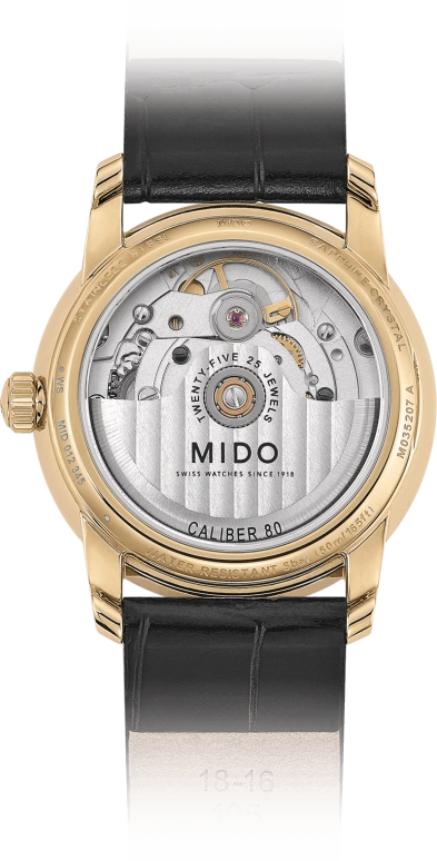 Mido,Baroncelli 33mm,33mm,Stainless Steel,White,Automatic,80hours,In-house Caliber,M035,M035.207.36.461.00
