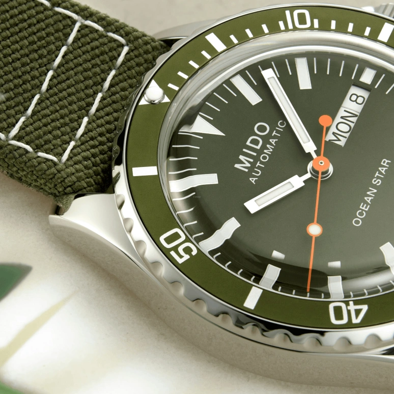 Mido,Ocean Star 40.50mm,40.50mm,Stainless Steel,Green,Automatic,Date,Day,M026,M026.830.18.091.00