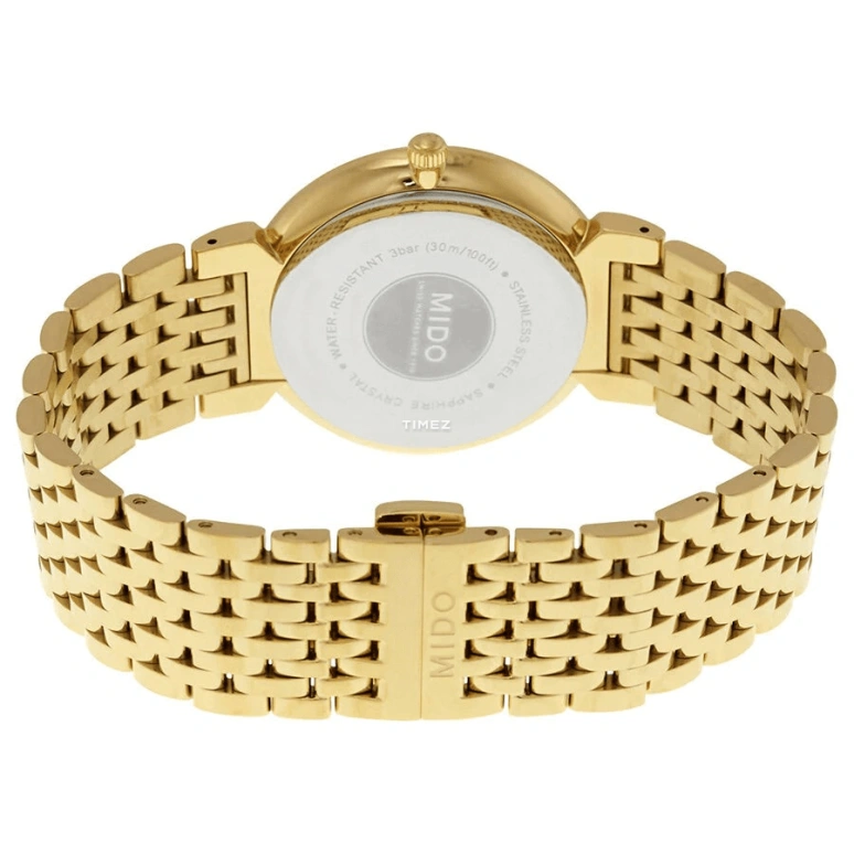 Mido,Dorada 38mm,38mm,Stainless Steel,White,Quartz,Day,26280hours,M009,M009.610.33.011.00