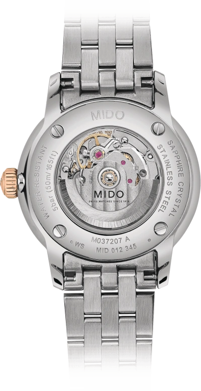 Mido,Baroncelli 30mm,30mm,Stainless Steel,Silver White,Automatic,48hours,In-house Caliber,M037,M037.207.21.031.00