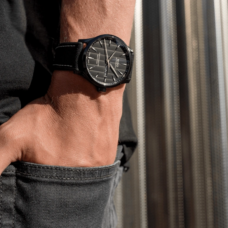 Mido,Multifort 42mm,42mm,Stainless Steel,Black,Automatic,Date,Anti-magnetic,M038,M038.431.37.051.09
