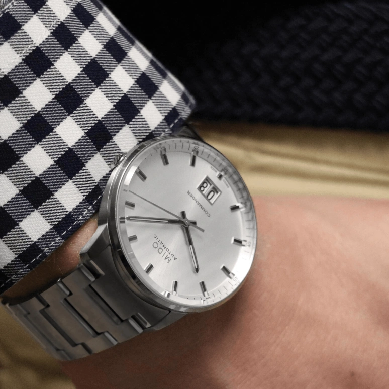 Mido,Commander 42mm,42mm,Stainless Steel,Silver,Automatic,Date,Big Date,M021,M021.626.11.031.00