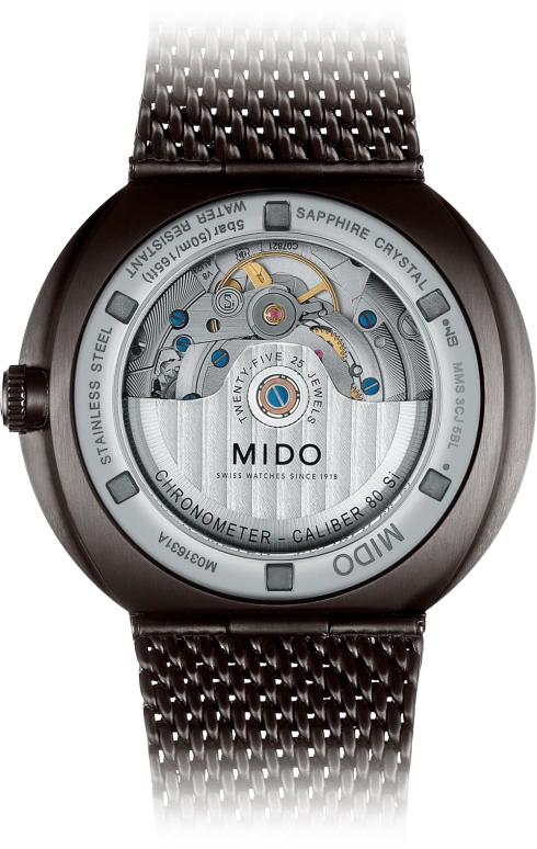 Mido,Commander 42mm,42mm,Stainless Steel,Black,Automatic,Date,Anti-magnetic,M031,M031.631.33.061.00
