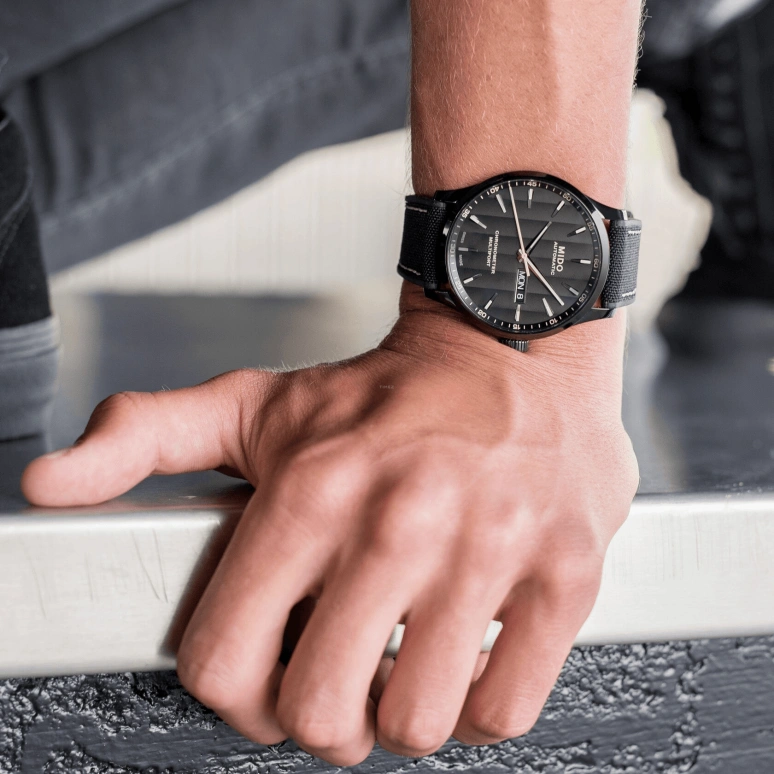 Mido,Multifort 42mm,42mm,Stainless Steel,Black,Automatic,Date,Anti-magnetic,M038,M038.431.37.051.09