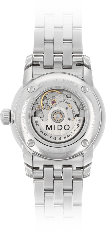 Mido,Baroncelli 29mm,29mm,Stainless Steel,White,Automatic,38hours,Sapphire,M7600,M7600.4.26.1