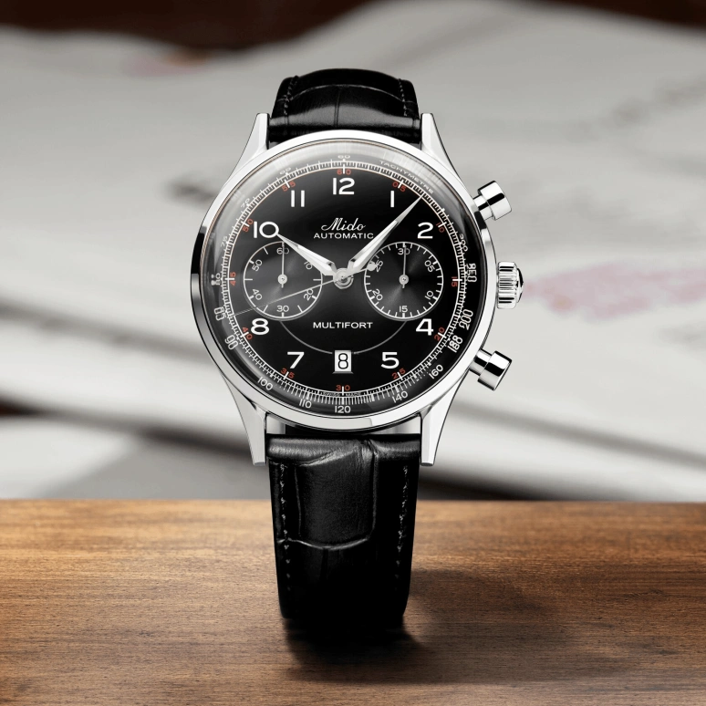 Mido,Multifort 42mm,42mm,Stainless Steel,Black,Automatic,Chronograph,Date,M040,M040.427.16.052.00