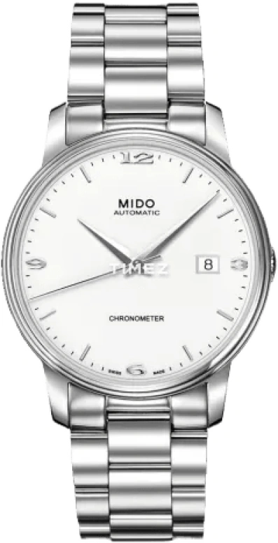 Mido,Baroncelli 39mm,39mm,Stainless Steel,White,Automatic,Day,38hours,M010,M010.408.11.011.00