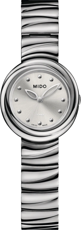 Mido,Miss Cloud 25x26.50mm,25x26.50mm,Stainless Steel,Silver,Quartz,26280hours,Sapphire,Crystal Glass,M050,M050.009.11.031.00