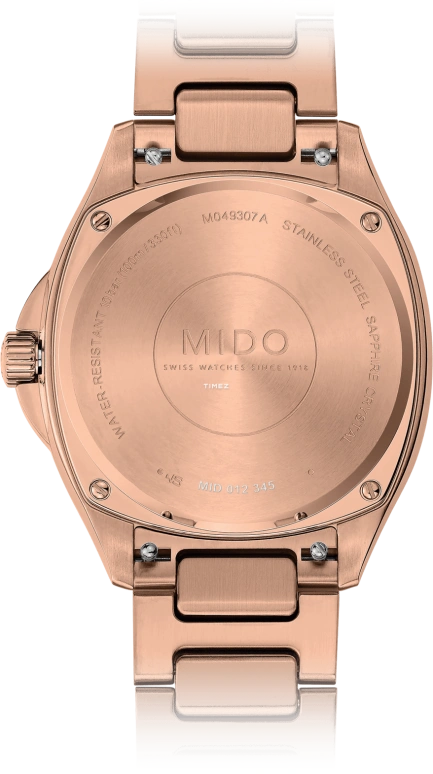 Mido,Multifort 34.20x35mm,34.20x35mm,Stainless Steel,Brown,Gradient,Automatic,Day,72hours,M049,M049.307.33.296.00