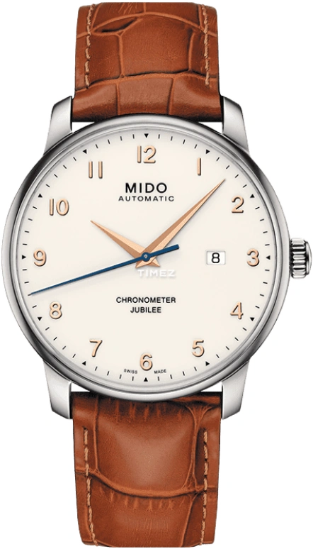 Mido,Baroncelli 42mm,42mm,Stainless Steel,White,Automatic,Day,Anti-magnetic,M037,M037.608.16.262.00