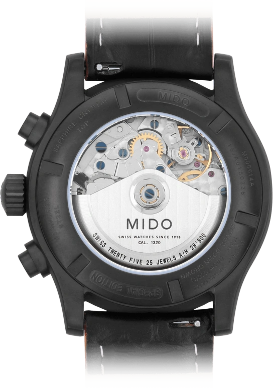 Mido,Multifort 44mm,44mm,Stainless Steel,Black,Automatic,Chronograph,Date,Day,M005,M005.614.36.051.22