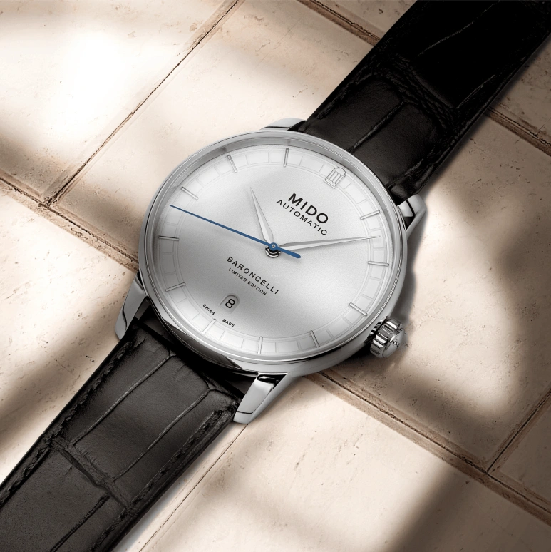 Mido,Baroncelli 39mm,39mm,Stainless Steel,White,Automatic,Day,80hours,M037,M037.407.16.261.00