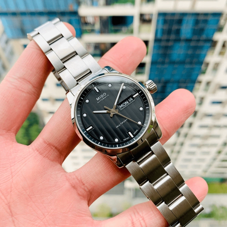 Mido,Multifort 38mm,38mm,Stainless Steel,Black,Automatic,Date,Day,M005,M005.830.11.051.00