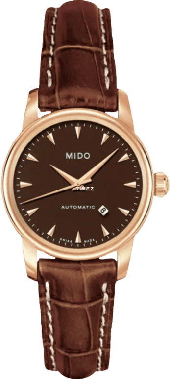 Mido,Baroncelli 29mm,29mm,Stainless Steel,Coffee,Brown,Automatic,Day,38hours,M7600,M7600.3.17.8