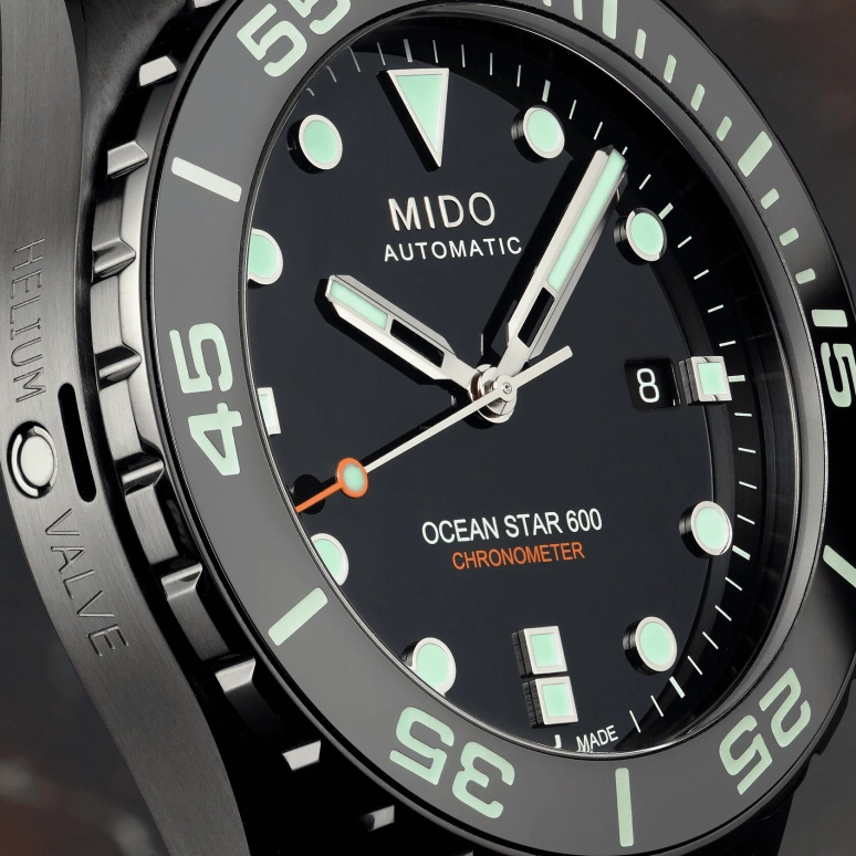 Mido,Ocean Star 43.50mm,43.50mm,Stainless Steel,Black,Automatic,80hours,In-house Caliber,M026,M026.608.33.051.00