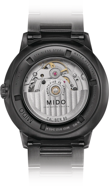 Mido,Commander 40mm,40mm,Stainless Steel,See-through,Automatic,Date,Anti-magnetic,M021,M021.407.33.411.00