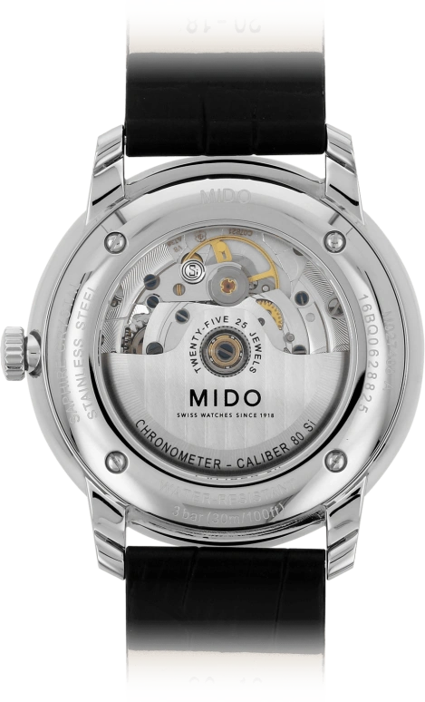Mido,Baroncelli 40mm,40mm,Stainless Steel,Silver,Automatic,Date,Anti-magnetic,M027,M027.408.16.031.00