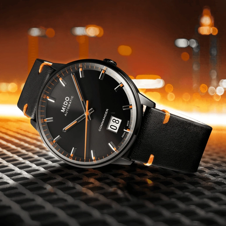Mido,Commander 42mm,42mm,Stainless Steel,Black,Automatic,Date,Big Date,M021,M021.626.36.051.01