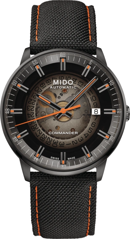 Mido,Commander 40mm,40mm,Stainless Steel,See-through,Automatic,Date,Anti-magnetic,M021,M021.407.37.411.00
