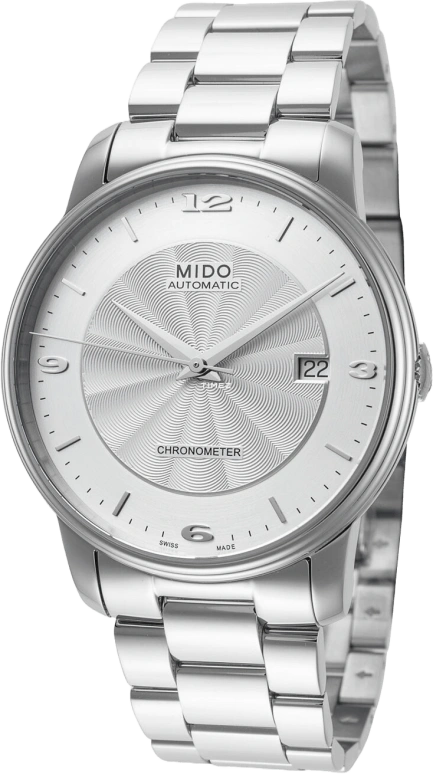 Mido,Baroncelli 39mm,39mm,Stainless Steel,Silver White,Automatic,Day,38hours,M010,M010.408.11.037.00