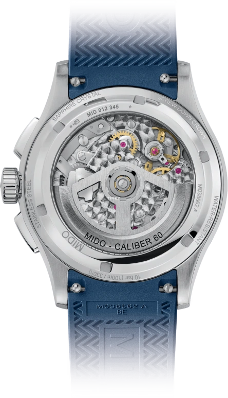 Mido,Multifort 43mm,43mm,Stainless Steel,Blue,Automatic,Chronograph,60hours,M038,M038.662.17.040.00