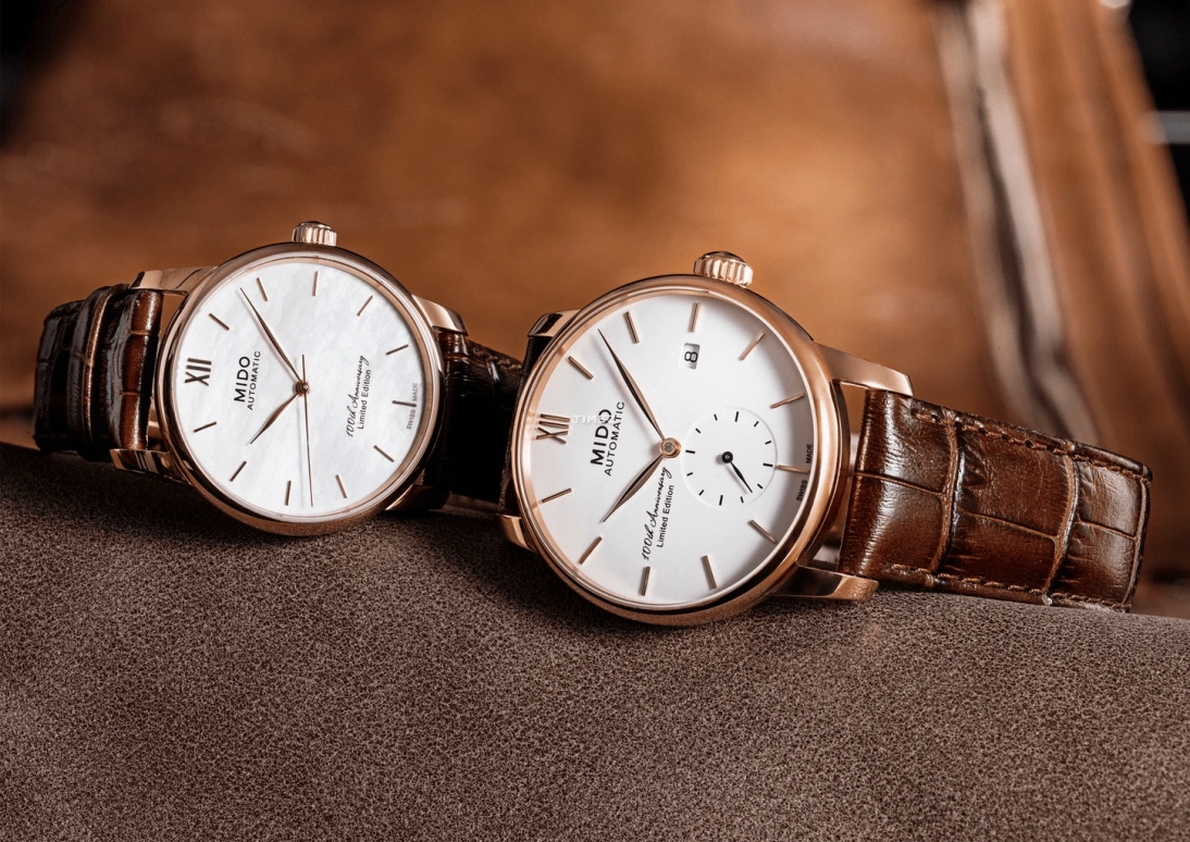 Mido,Baroncelli 38mm,38mm,Stainless Steel,Rose,Automatic,Day,42hours,M8608,M8608.3.26.8