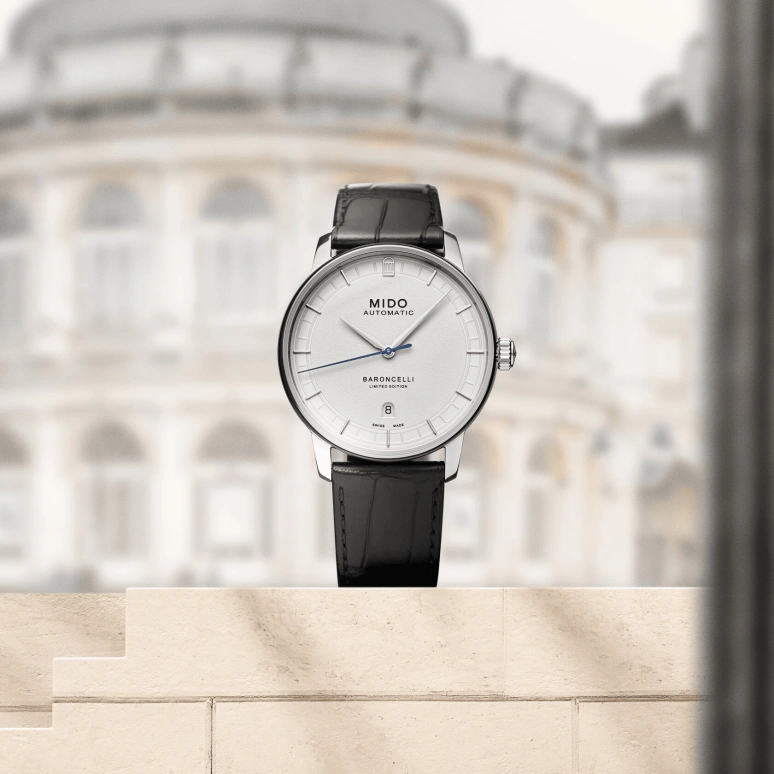 Mido,Baroncelli 39mm,39mm,Stainless Steel,White,Automatic,Day,80hours,M037,M037.407.16.261.00