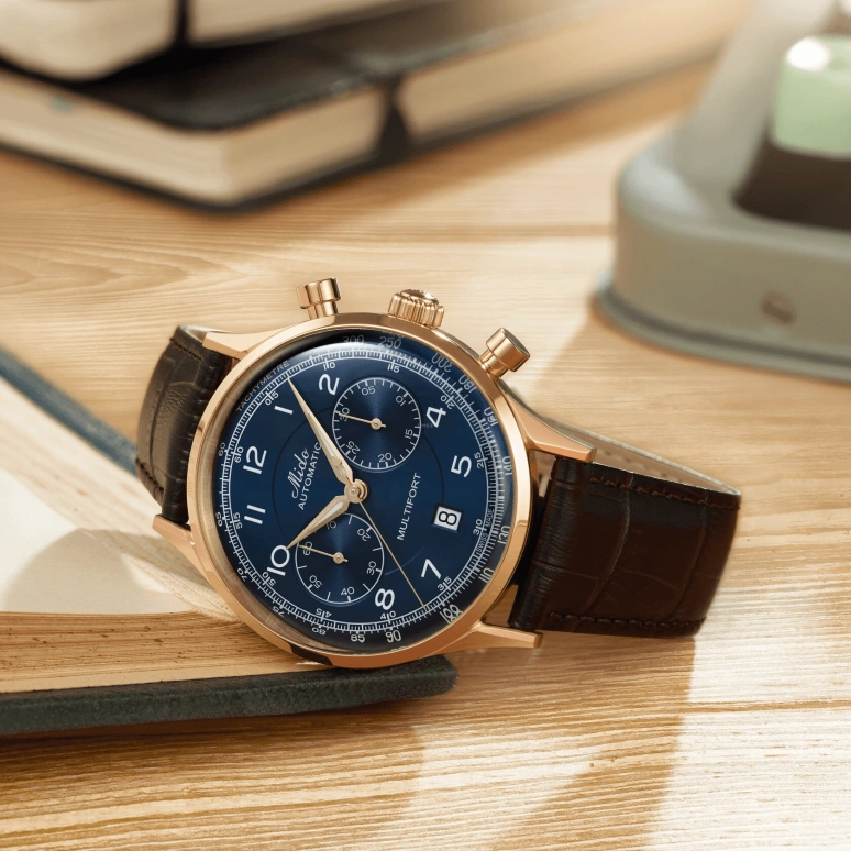Mido,Multifort 42mm,42mm,Stainless Steel,Blue,Automatic,Chronograph,Date,M040,M040.427.36.042.00