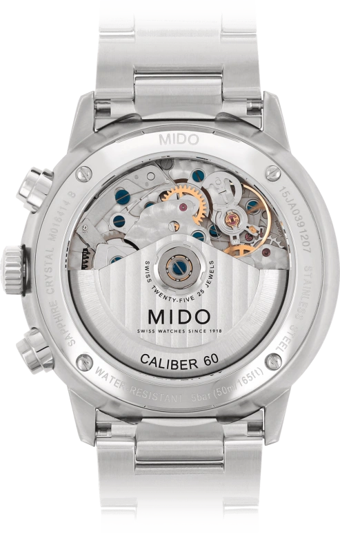 Mido,Commander 42.50mm,42.50mm,Stainless Steel,Blue,Automatic,Chronograph,Date,Day,M016,M016.414.11.041.00