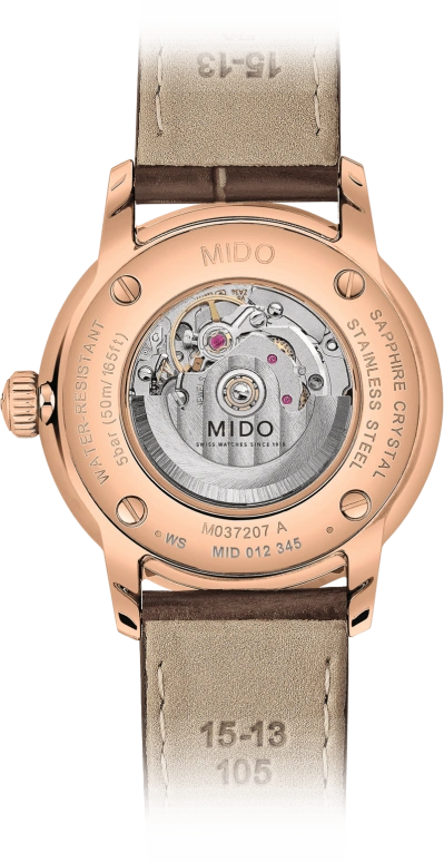 Mido,Baroncelli 30mm,30mm,Stainless Steel,Blue,80hours,In-house Caliber,Sapphire,M037,M037.207.36.041.00