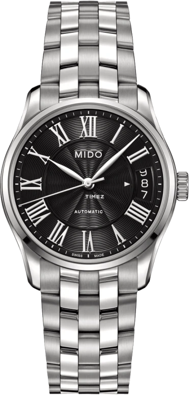 Mido,Belluna 33mm,33mm,Stainless Steel,Black,Automatic,Day,80hours,M024,M024.207.11.053.00