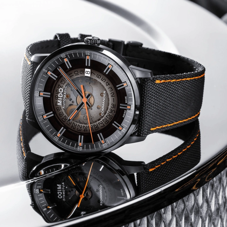 Mido,Commander 40mm,40mm,Stainless Steel,See-through,Automatic,Date,Anti-magnetic,M021,M021.407.37.411.00